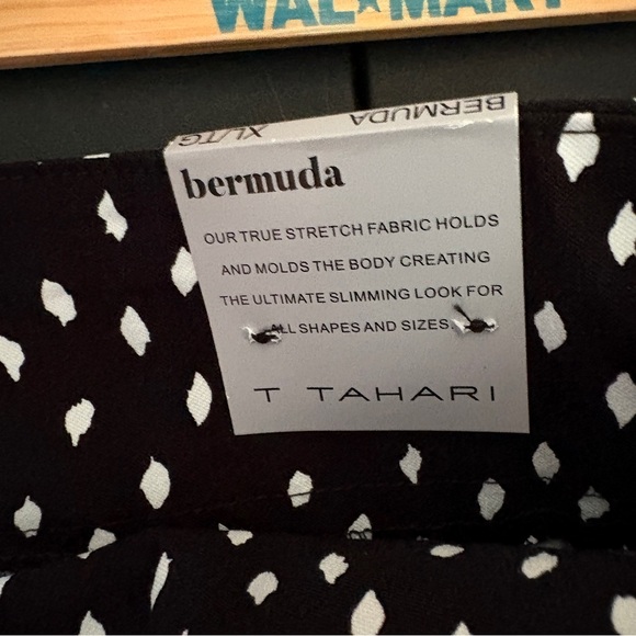 T Tahari Black Shorts with White Spot Print - Picture 7 of 12